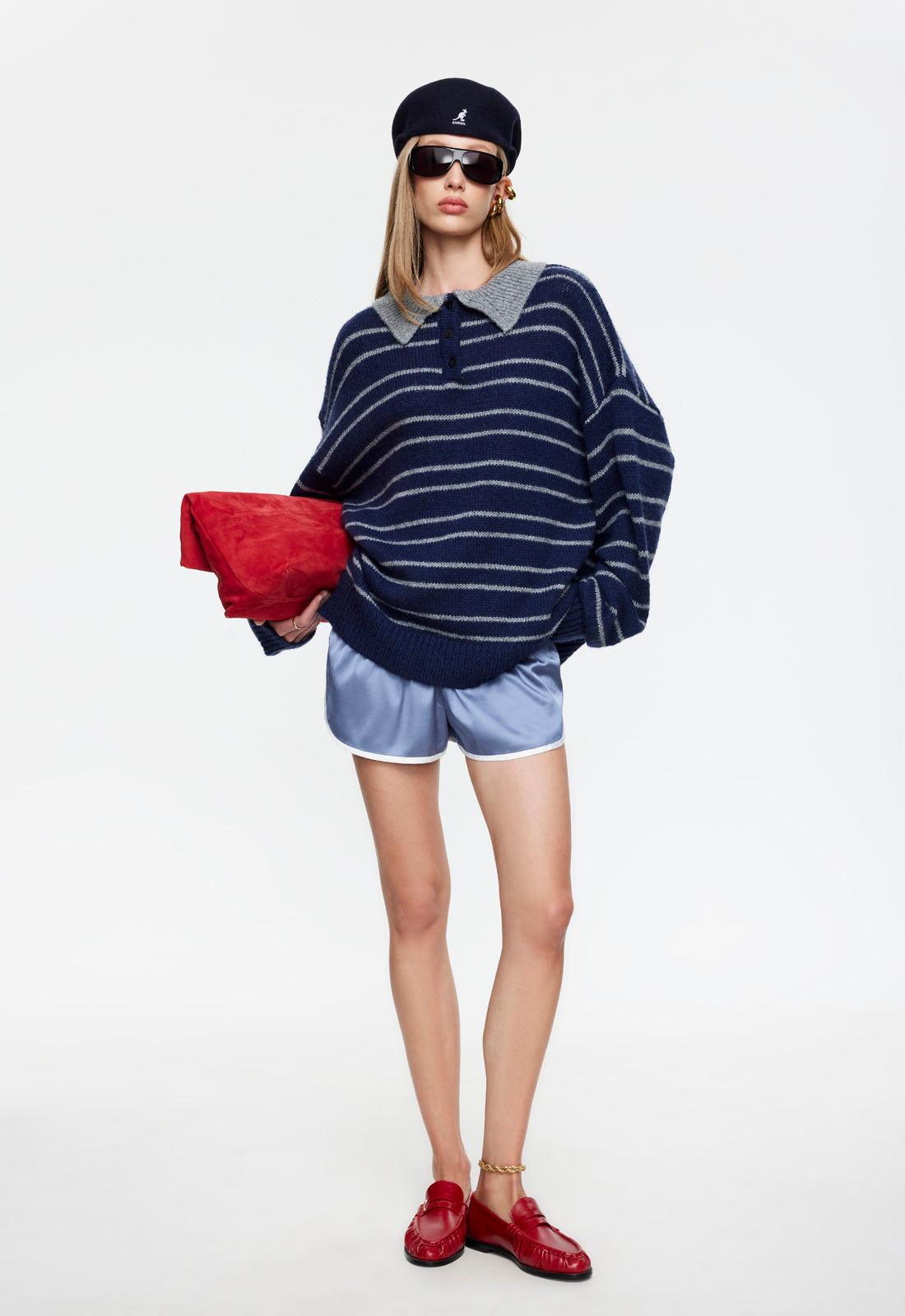 HONEY MINI SHORTS - SLATE BLUE
