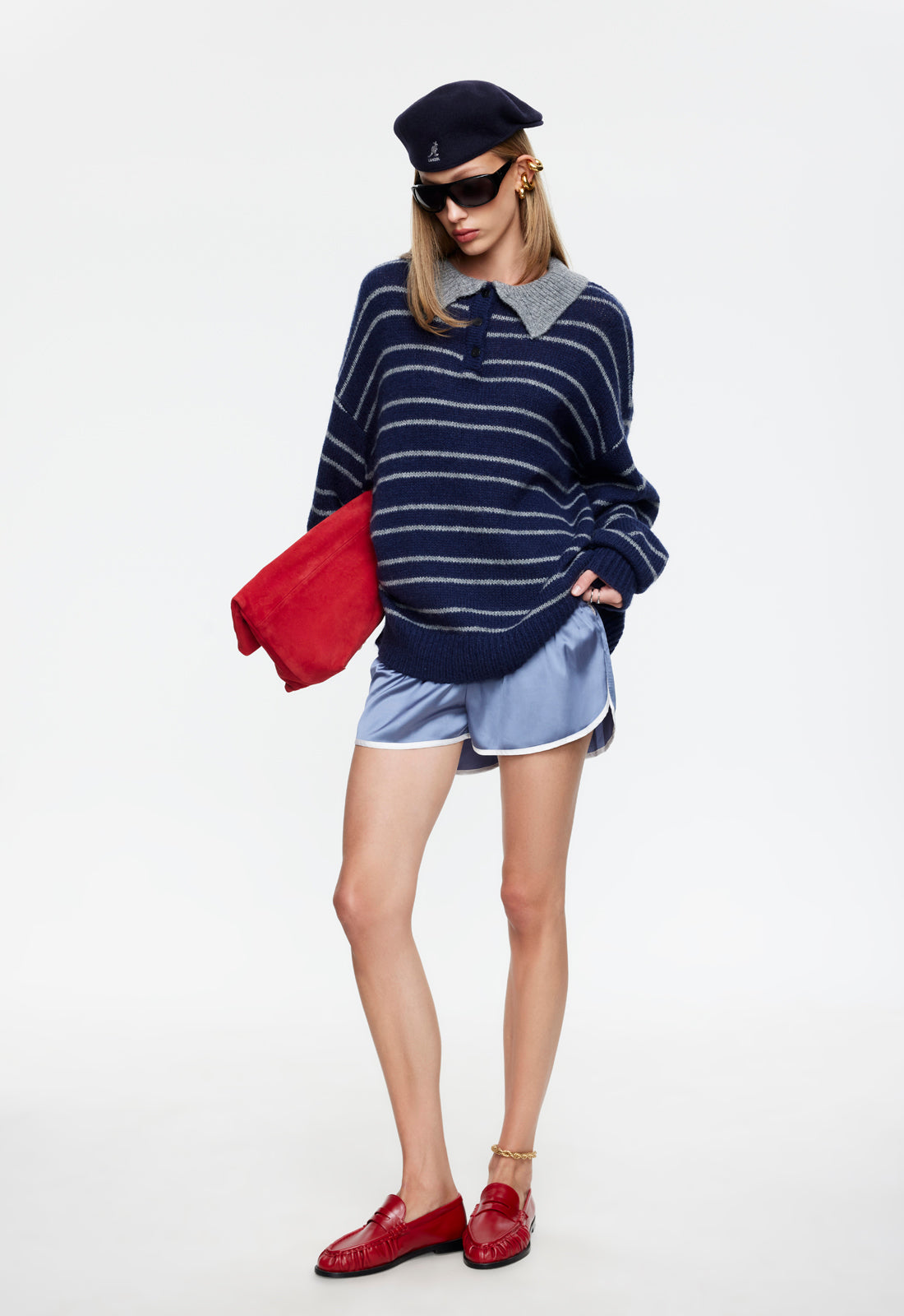 HONEY MINI SHORTS - SLATE BLUE - Image 2