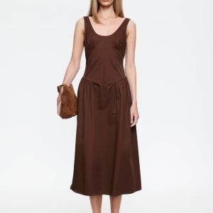 LUNA ROSA MAXI DRESS - CHOCOLATE