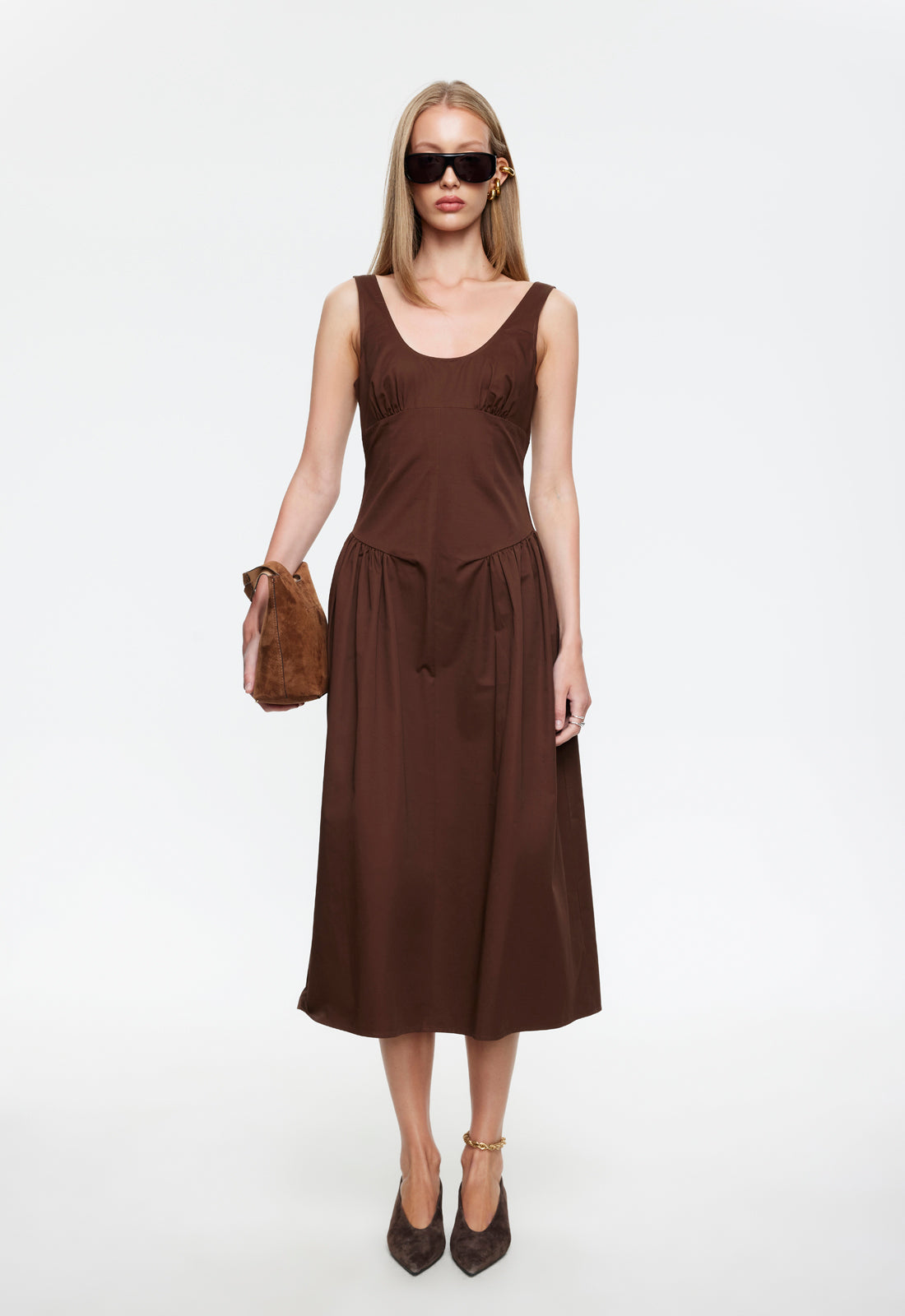 LUNA ROSA MAXI DRESS - CHOCOLATE