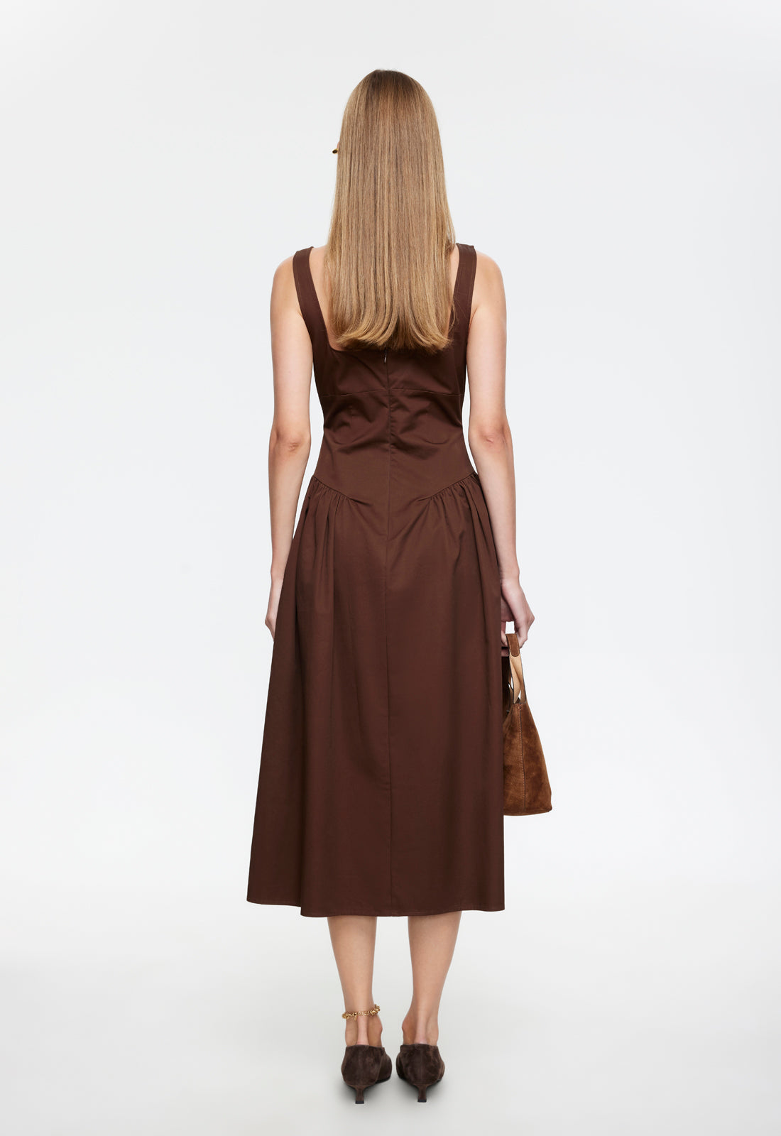 LUNA ROSA MAXI DRESS - CHOCOLATE - Image 4