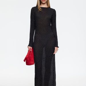 HAVEN MAXI DRESS - NOIR POLKA