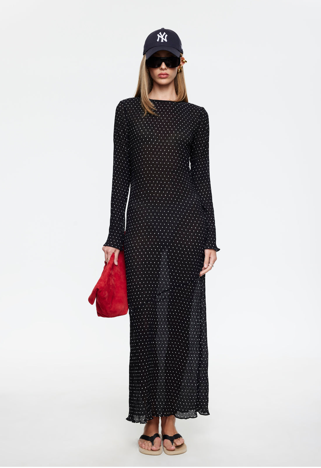 HAVEN MAXI DRESS - NOIR POLKA