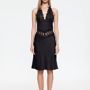 SOLANA MIDI DRESS - ONYX