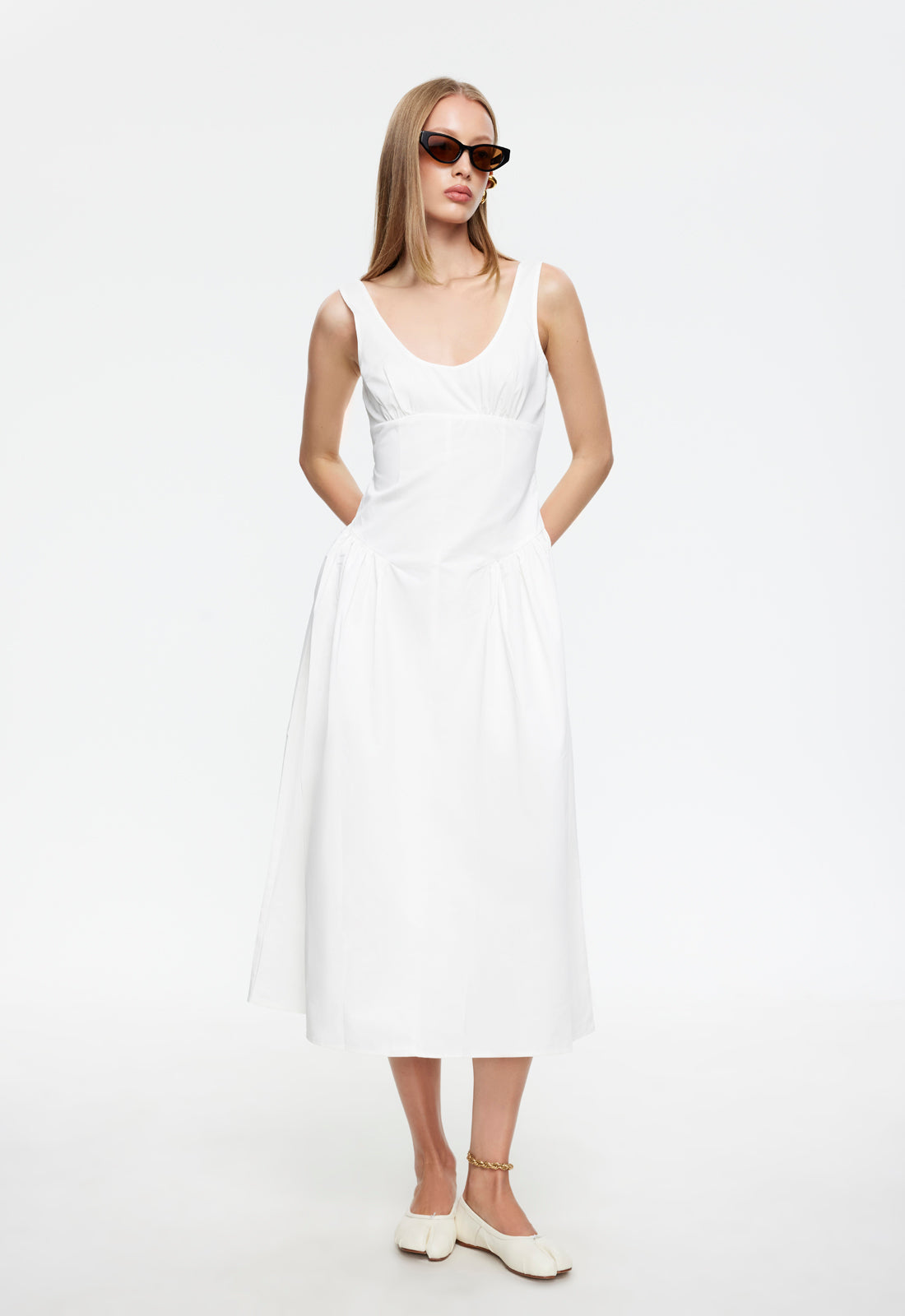 LUNA ROSA MAXI DRESS - PORCELAIN - Image 2