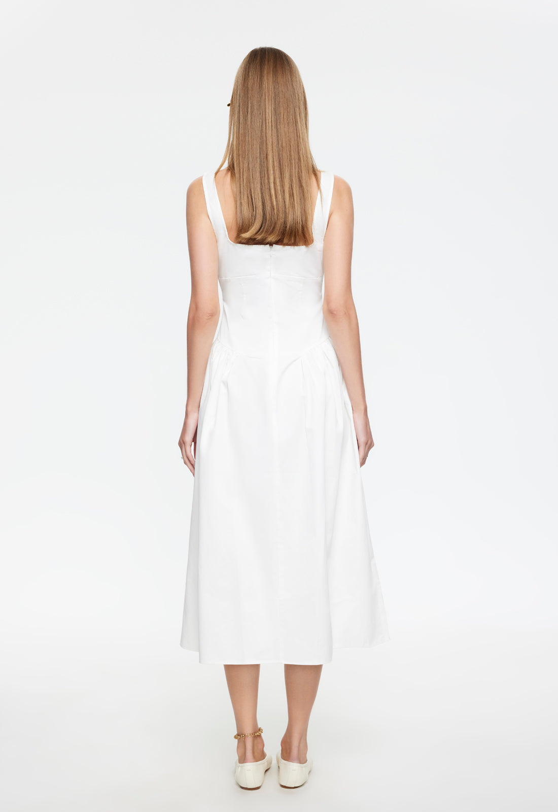 LUNA ROSA MAXI DRESS - PORCELAIN - Image 4