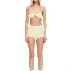 BLOOM BOOTY SHORT - LEMONTINI POLKA