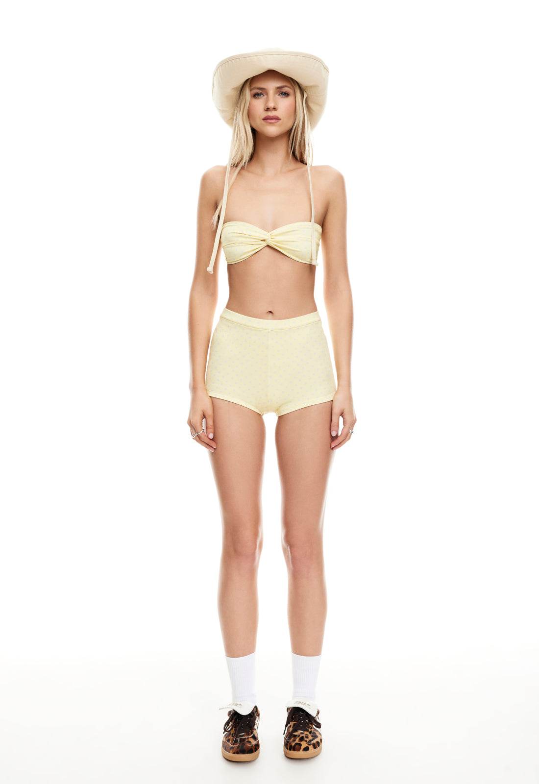BLOOM BOOTY SHORT - LEMONTINI POLKA