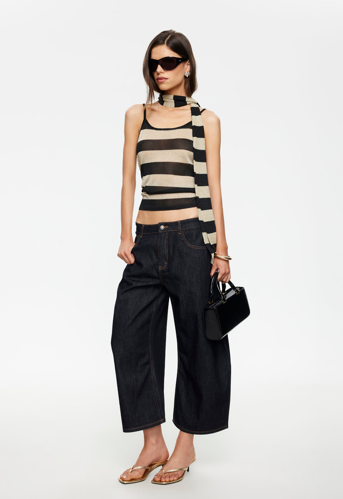 HORSESHOE CROPPED JEAN - INDIGO - Image 2