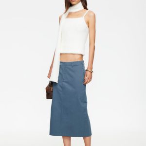 FAMIGLIA MIDI SKIRT - SLATE