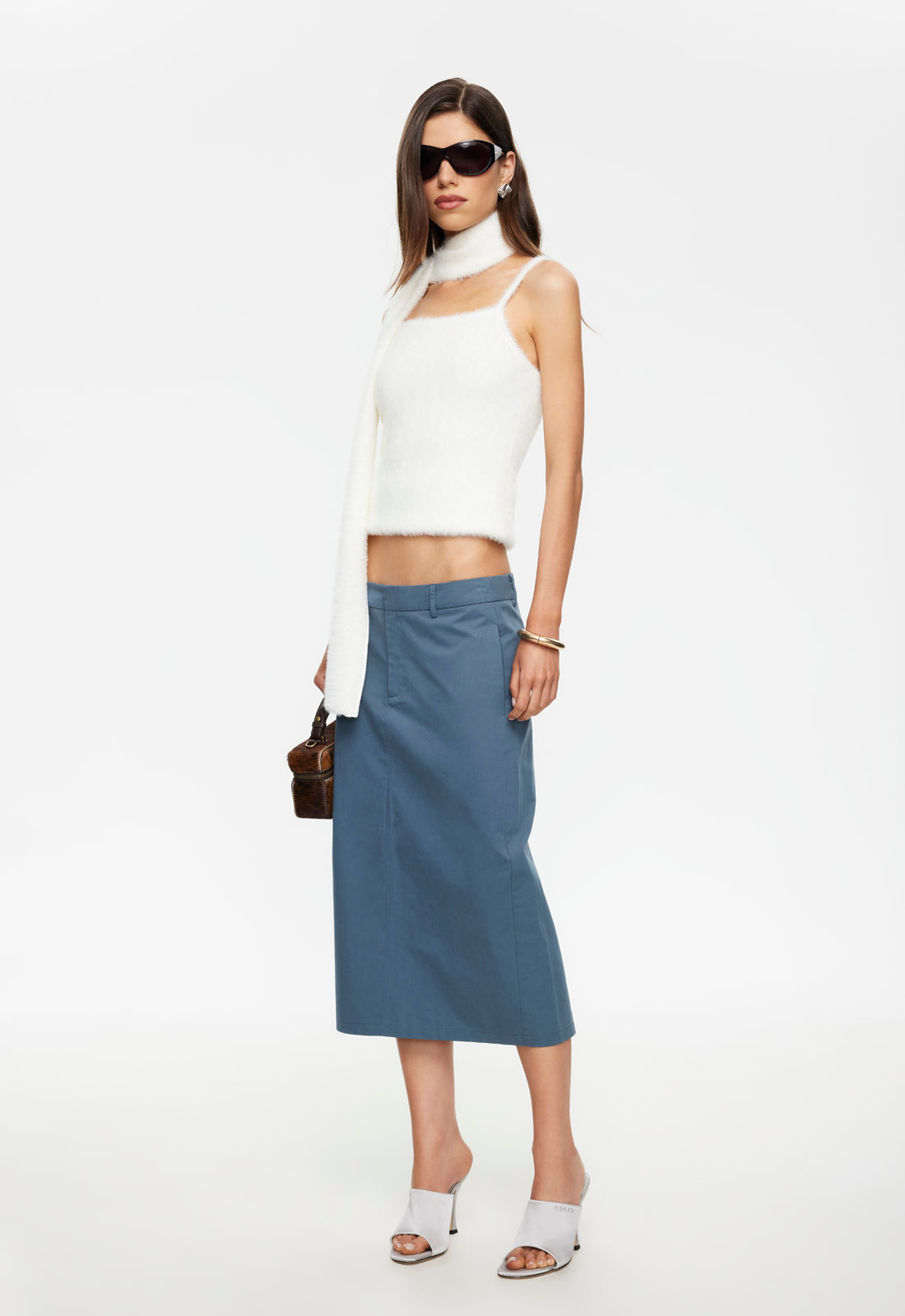 FAMIGLIA MIDI SKIRT - SLATE - Image 2