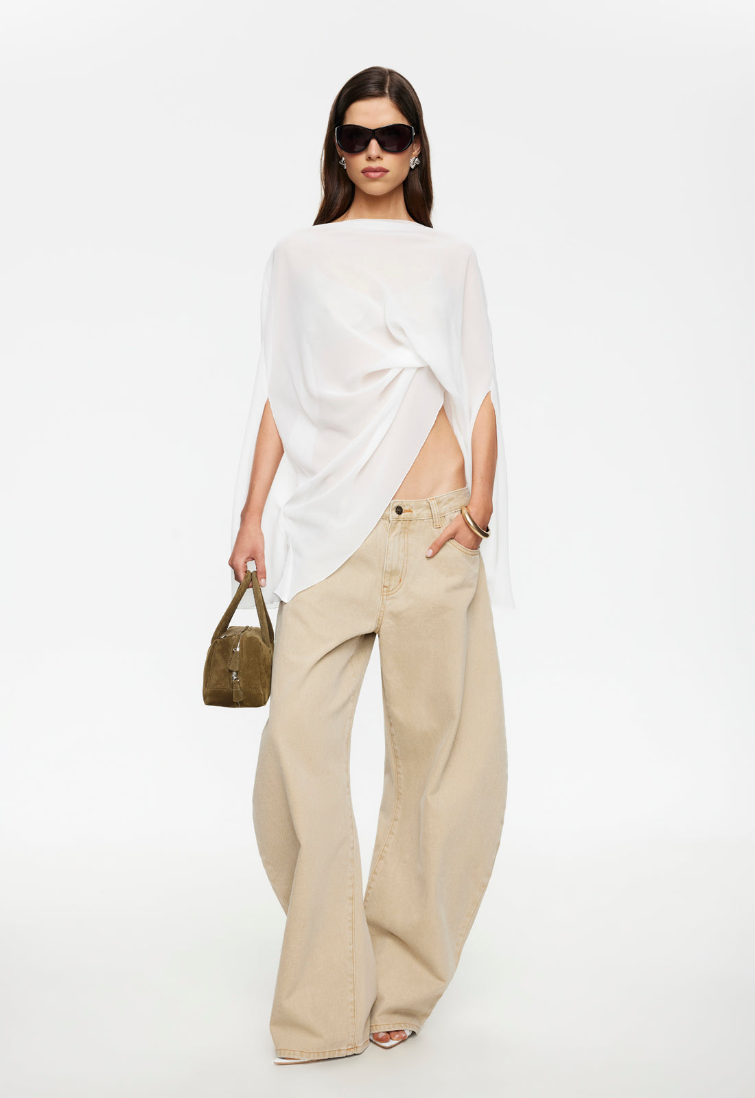 AURA PONCHO - PORCELAIN - Image 4