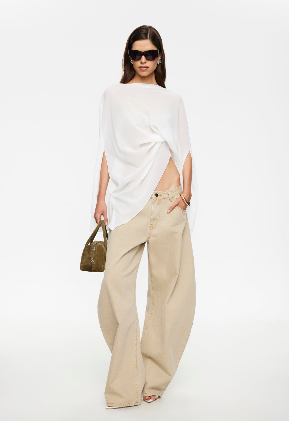 AURA PONCHO - PORCELAIN - Image 2