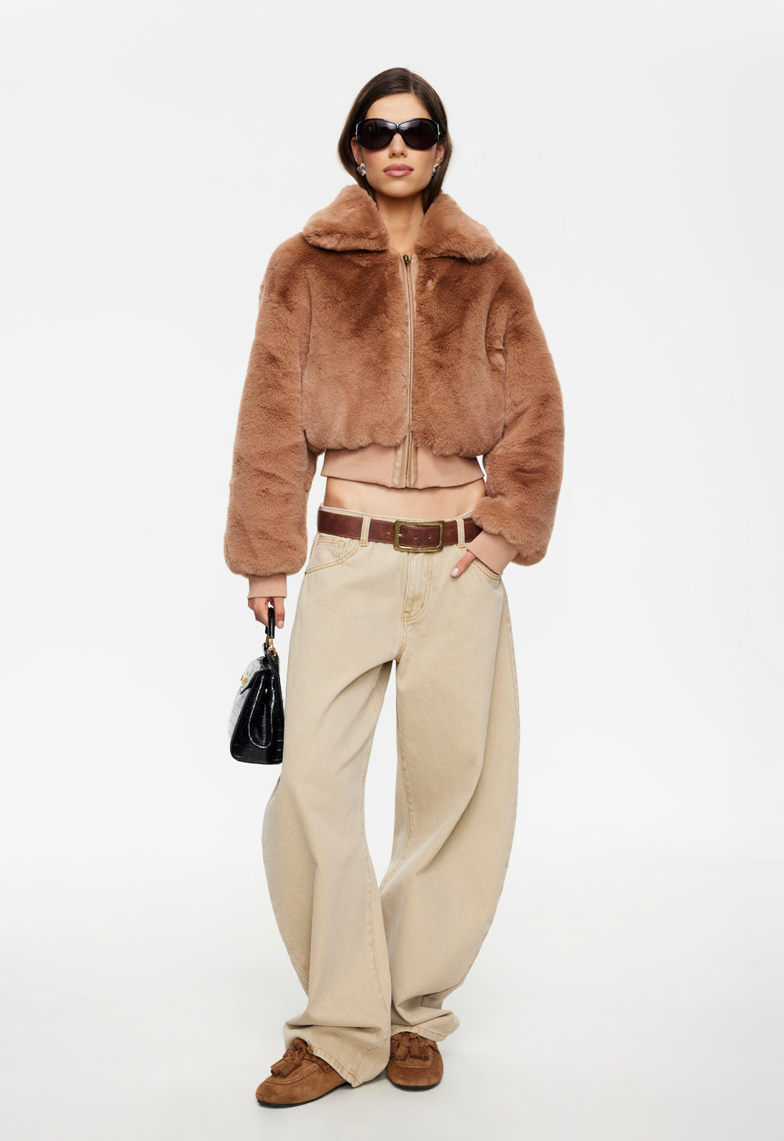 DRITA FAUX FUR - CAMEL - Image 2