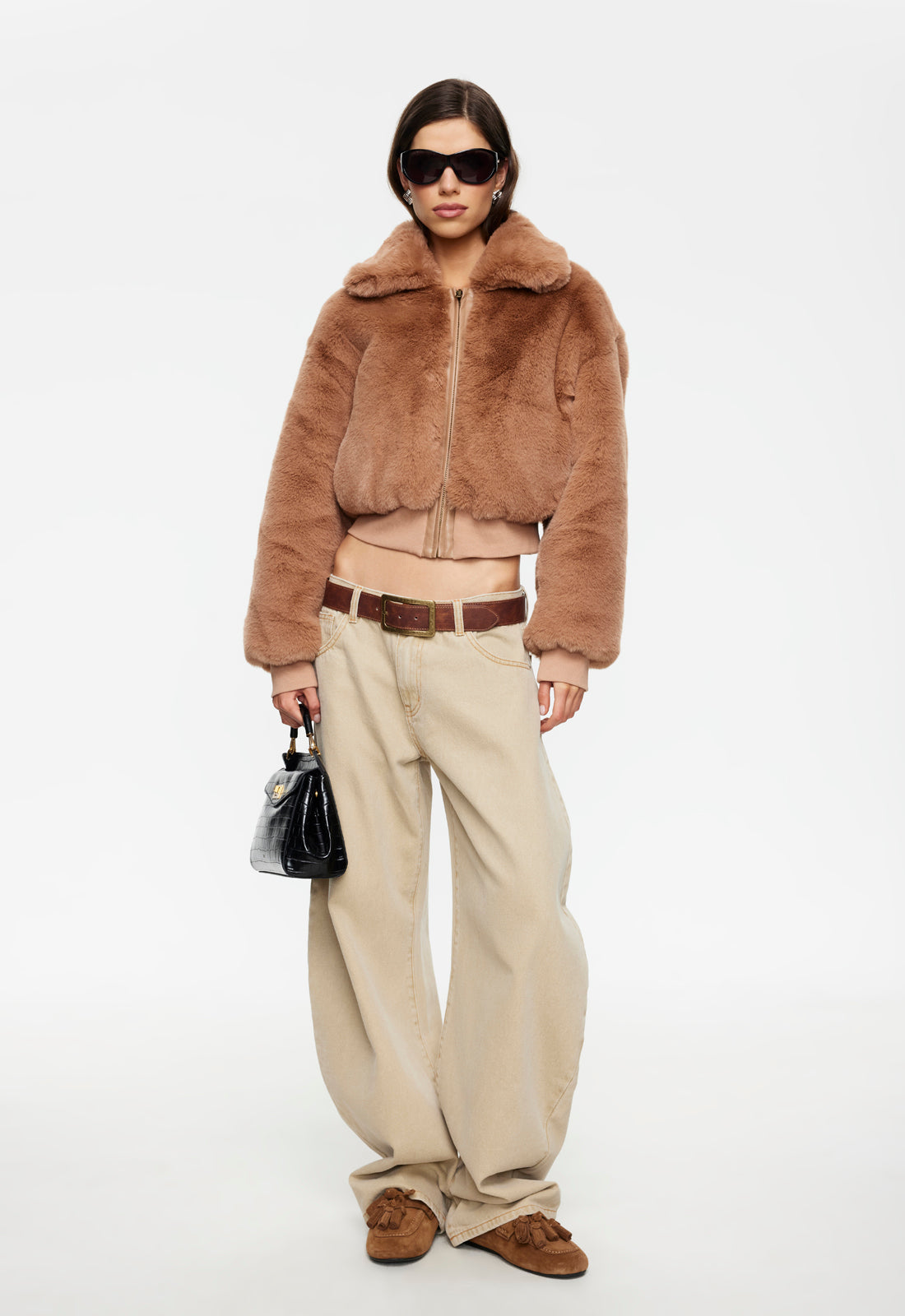 DRITA FAUX FUR - CAMEL - Image 3