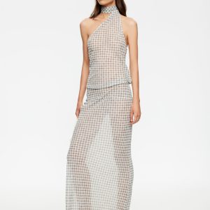 LUX MAXI DRESS - SKY CHECK