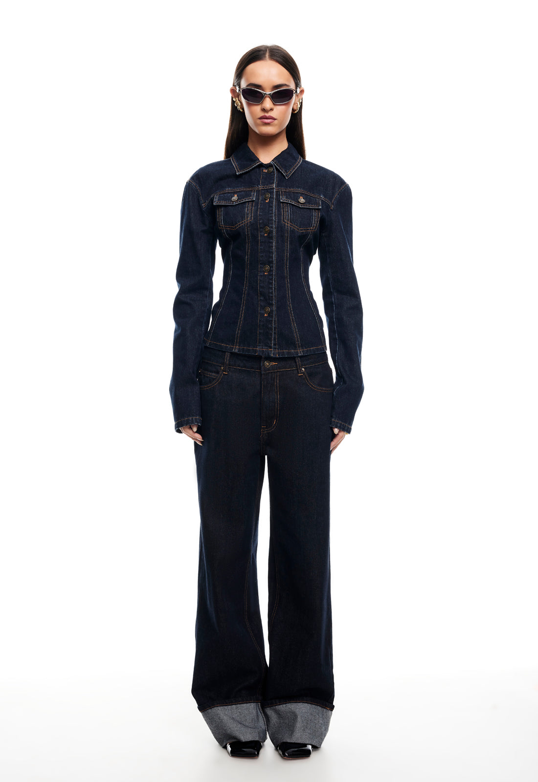 RIDER DENIM JACKET - DARK DENIM - Image 2
