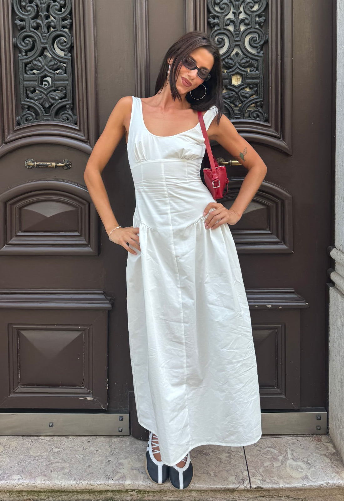 LUNA ROSA MAXI DRESS - PORCELAIN - Image 6