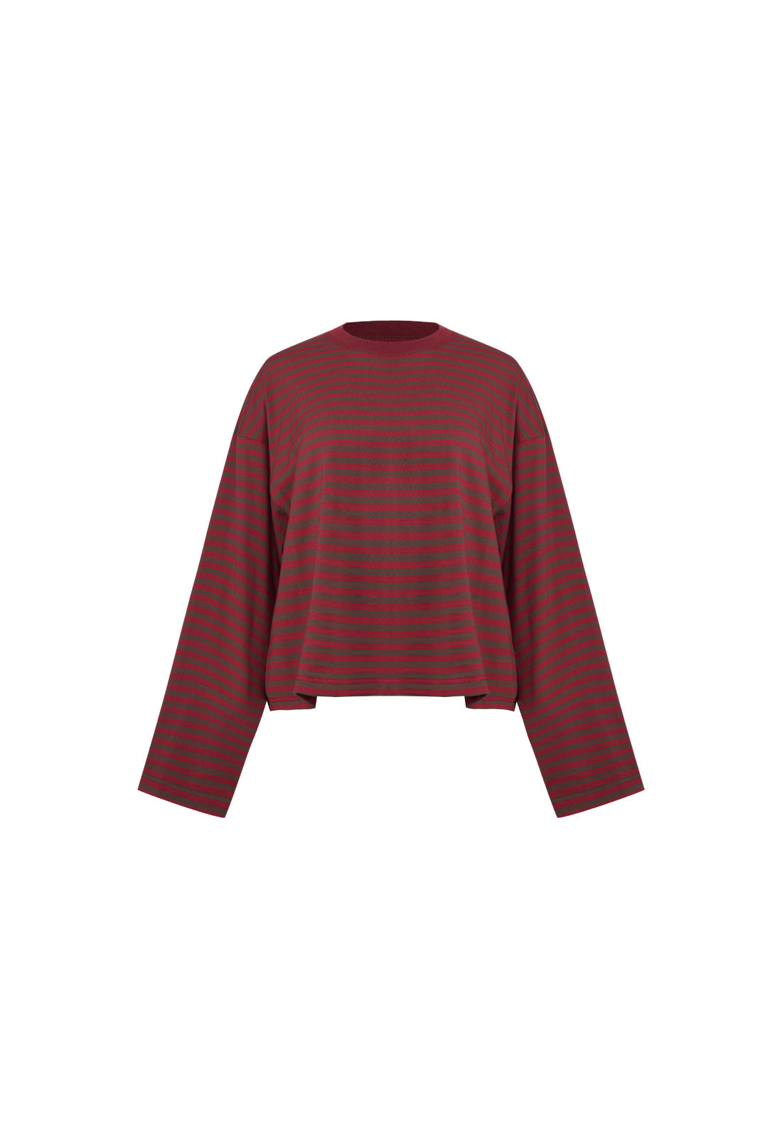 BLOOM LONG SLEEVE - CHOCOLATE WINE STRIPE - Image 7