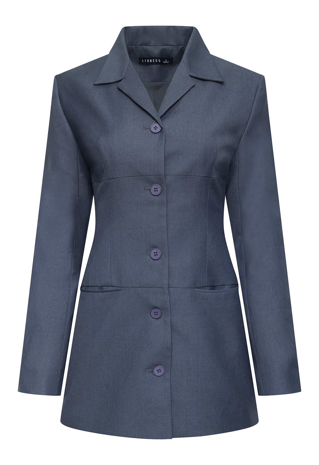 CARMELA MINI DRESS - CHARCOAL - Image 5