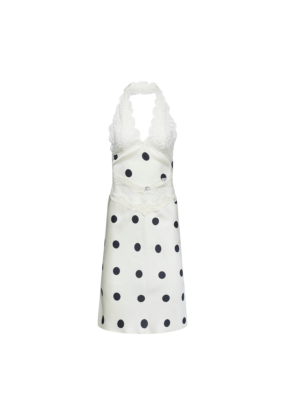 SOLANA MIDI DRESS - CREAM POLKA - Image 5
