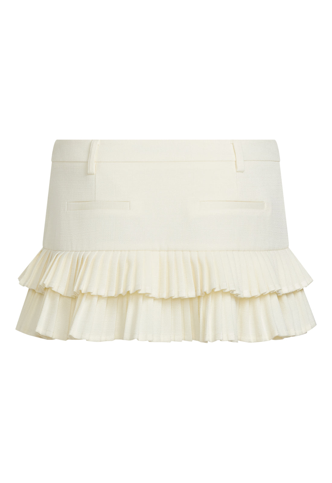 DOUBLE RUFFLE MINI SKORT - SOFT LEMON - Image 8