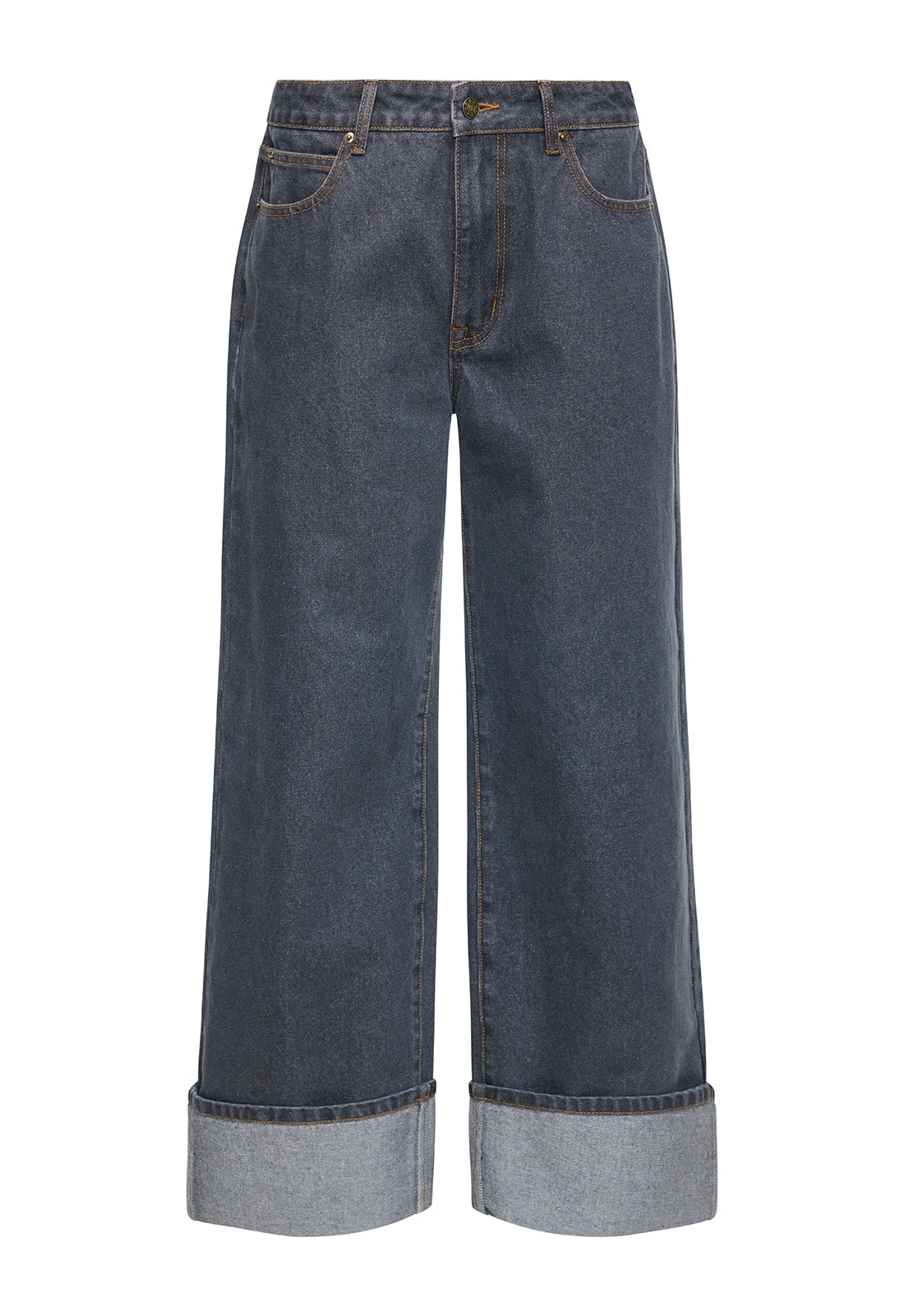 TOP MODEL CUFFED JEAN - CHARCOAL - Image 6