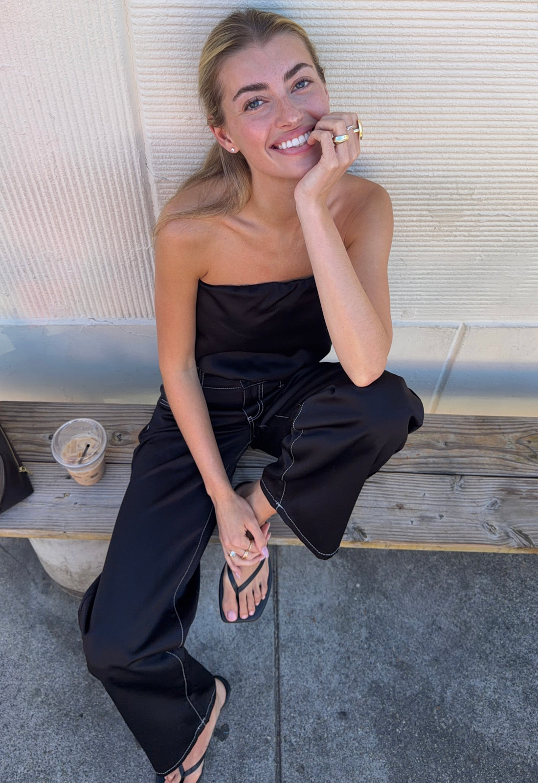 SERENITY SATIN PANT - NOIR - Image 7