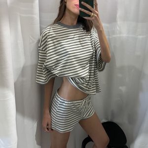 KOURT BLOOMERS - ASH STRIPE