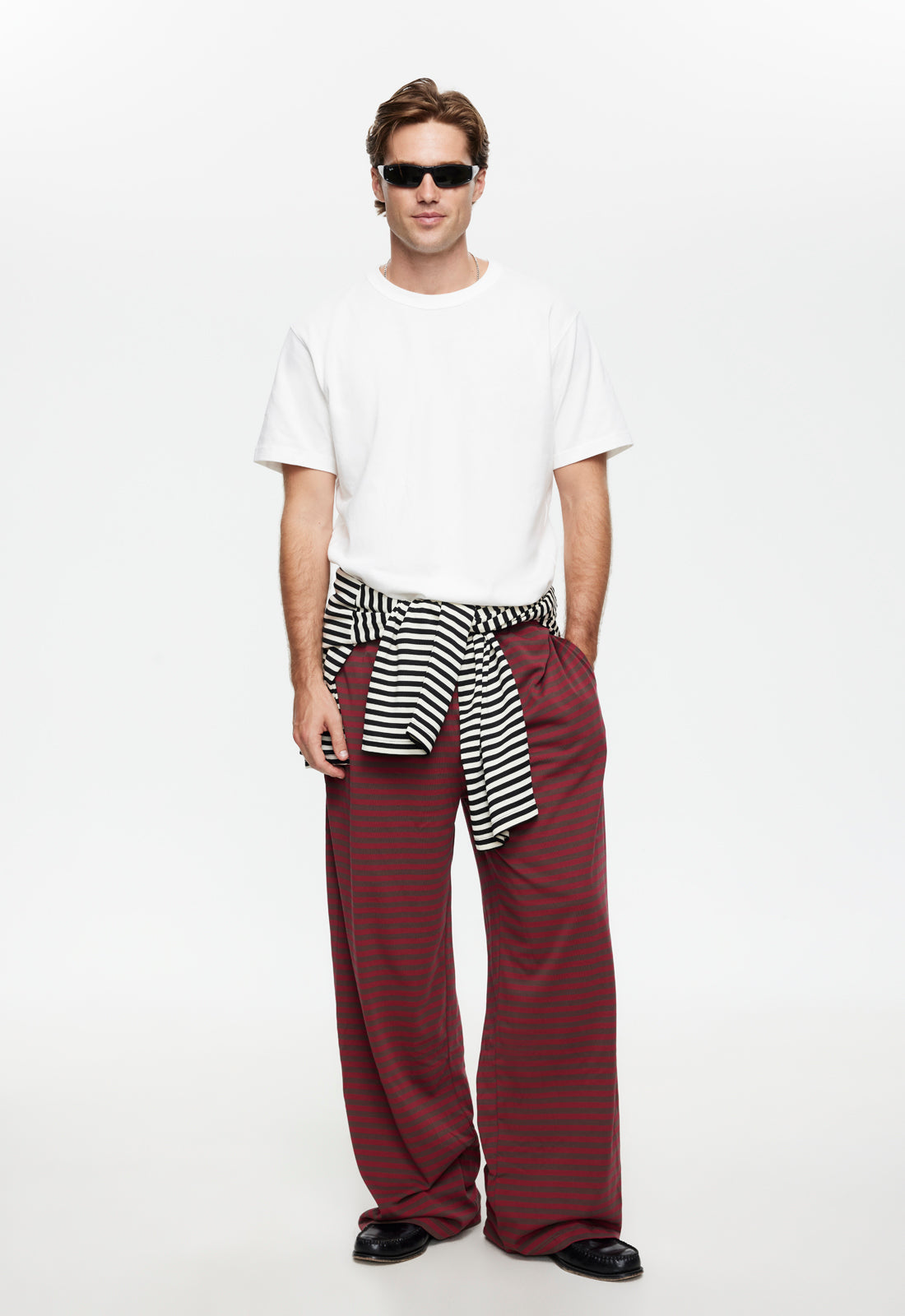 BLOOM PANT - CHOCOLATE WINE STRIPE - Image 3