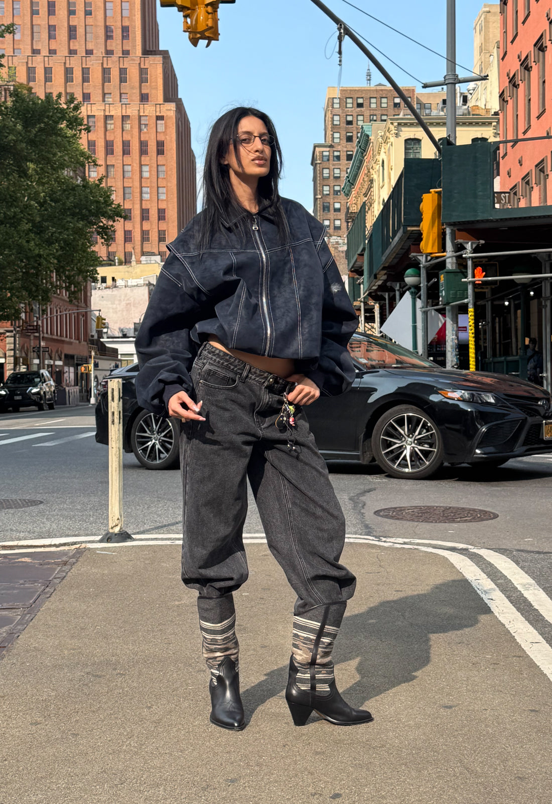 VISTA BOMBER - WASHED NAVY - Image 8