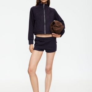 BLOOM KNIT SHORT - FOREST STRIPE
