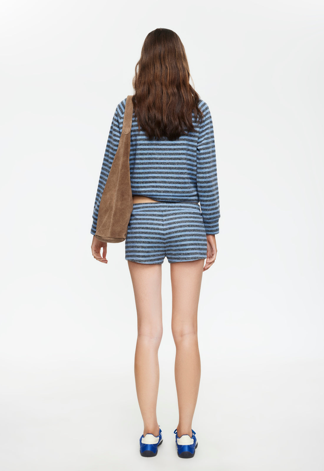BLOOM KNIT JACKET - GREY BLUE STRIPE - Image 4