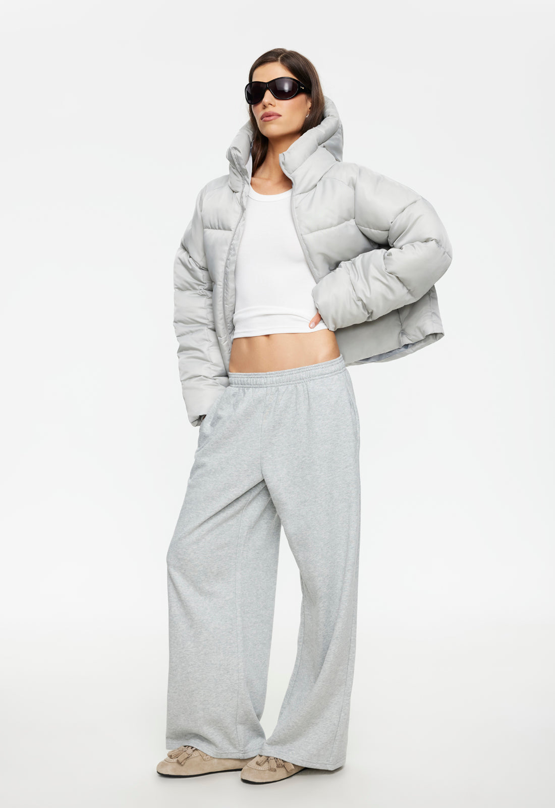 CINDY PUFFER JACKET - ASH - Image 3
