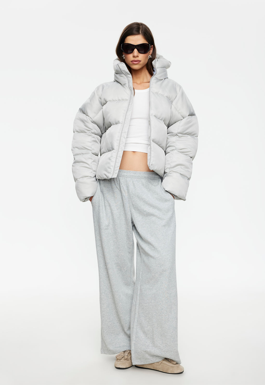 CINDY PUFFER JACKET - ASH - Image 2
