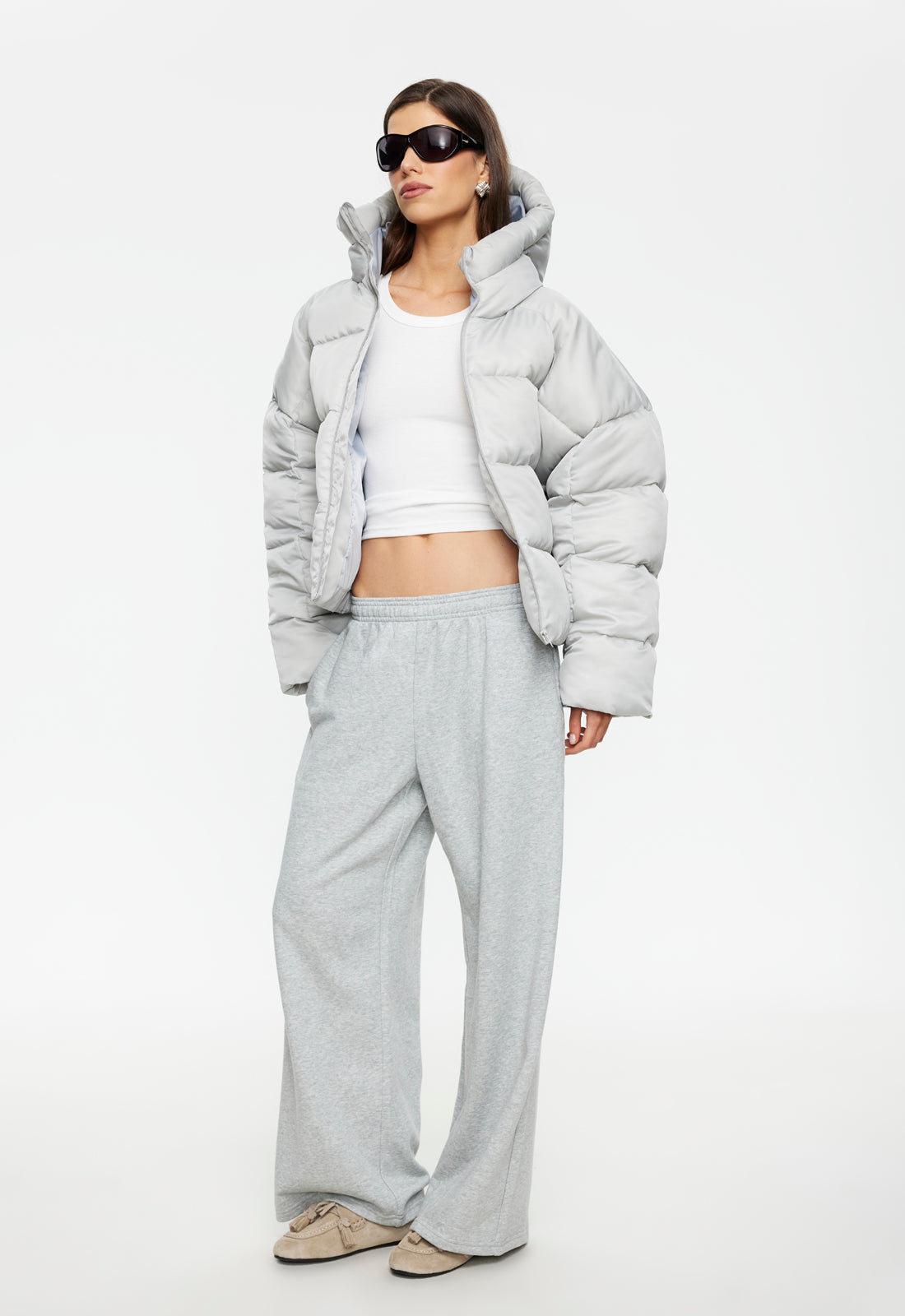 CINDY PUFFER JACKET - ASH