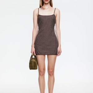 VOYAGE MINI DRESS - CHOCOLATE PLAID