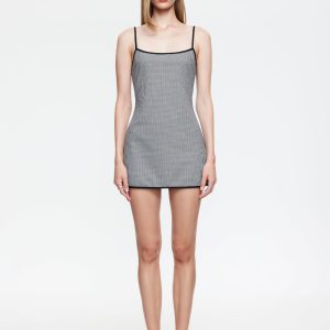 VOYAGE MINI DRESS - NOIR GINGHAM