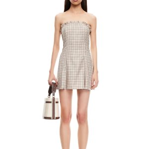NAUTICA MINI DRESS - ALMOND PLAID