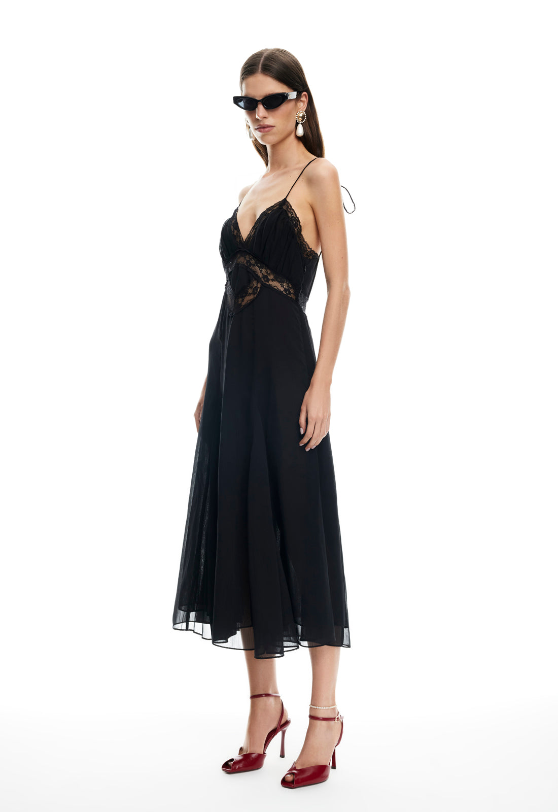 HARMONY MIDI DRESS - OBSIDIAN - Image 4