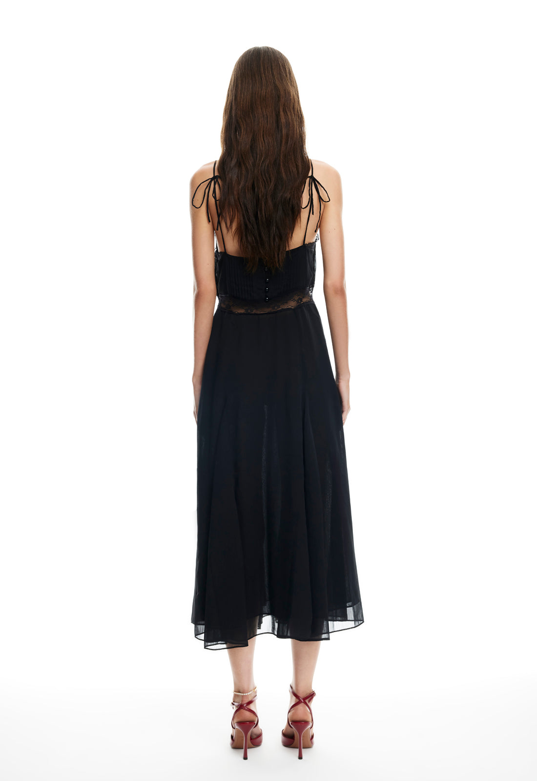 HARMONY MIDI DRESS - OBSIDIAN - Image 5
