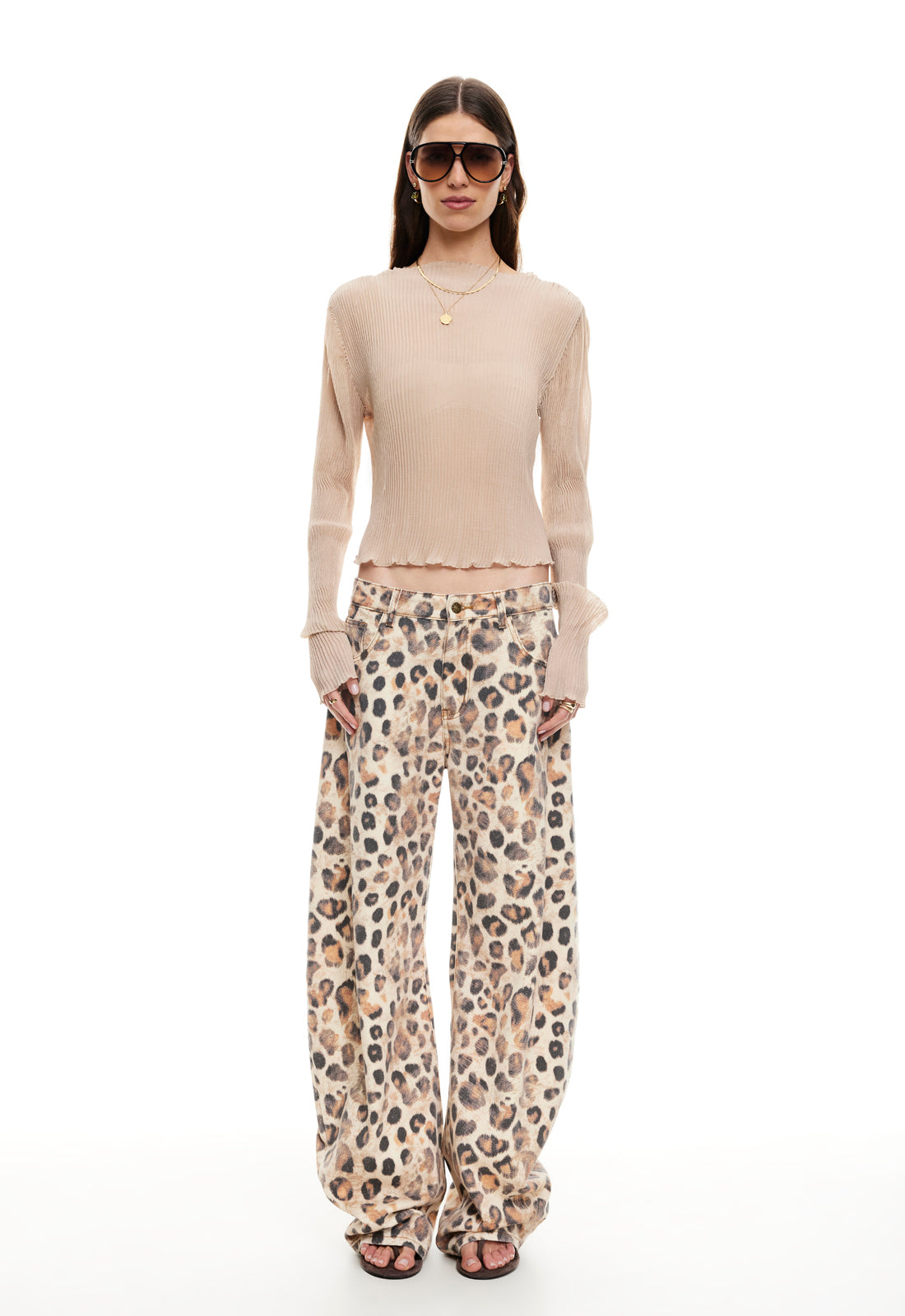 FORD LONG SLEEVE TOP - BEIGE