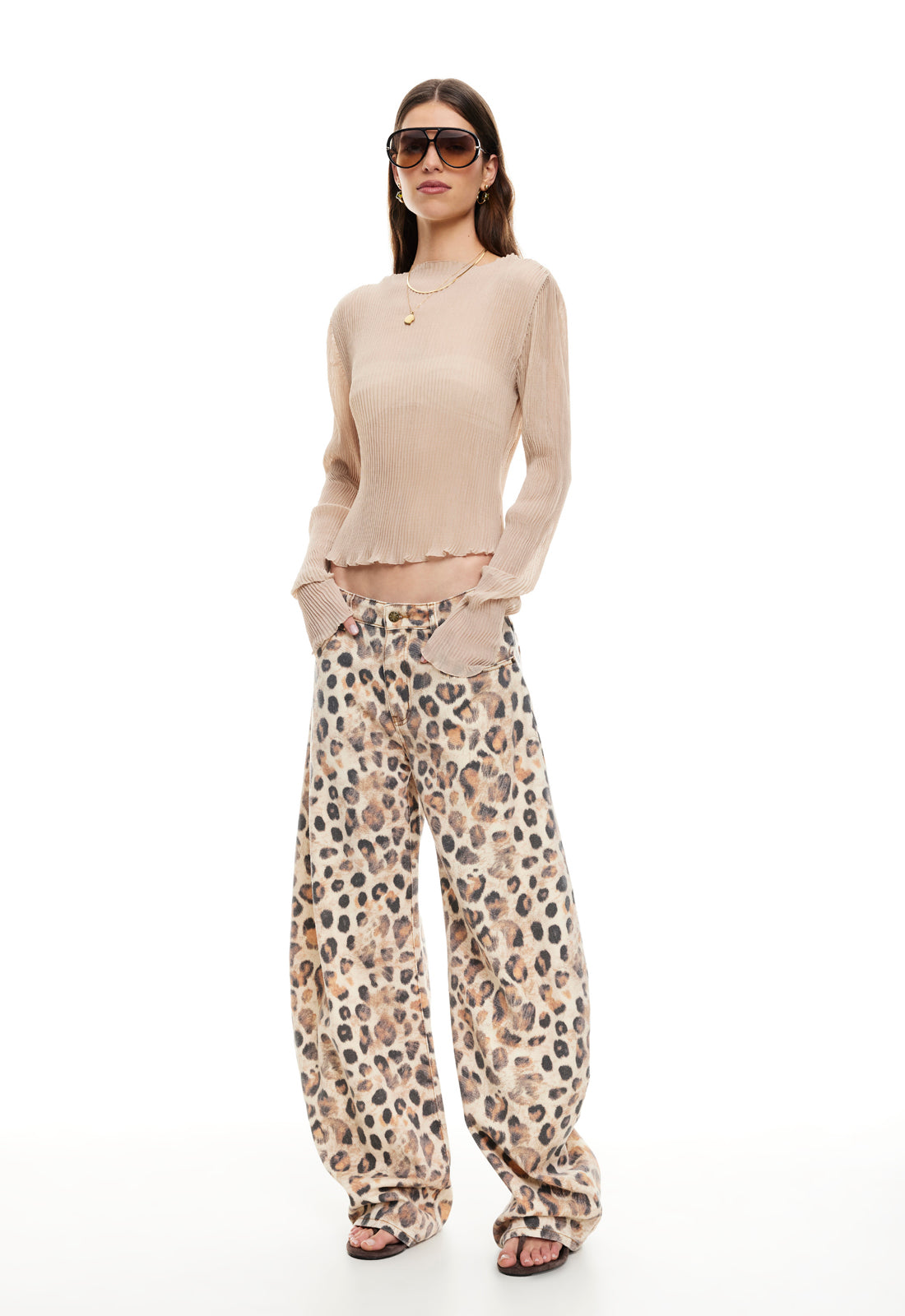 FORD LONG SLEEVE TOP - BEIGE - Image 4