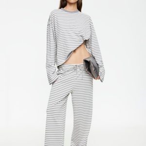 BLOOM LONG SLEEVE - ASH STRIPE