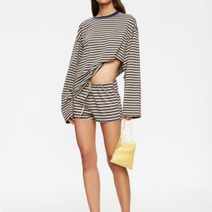 BLOOM LONG SLEEVE - BEIGE STRIPE