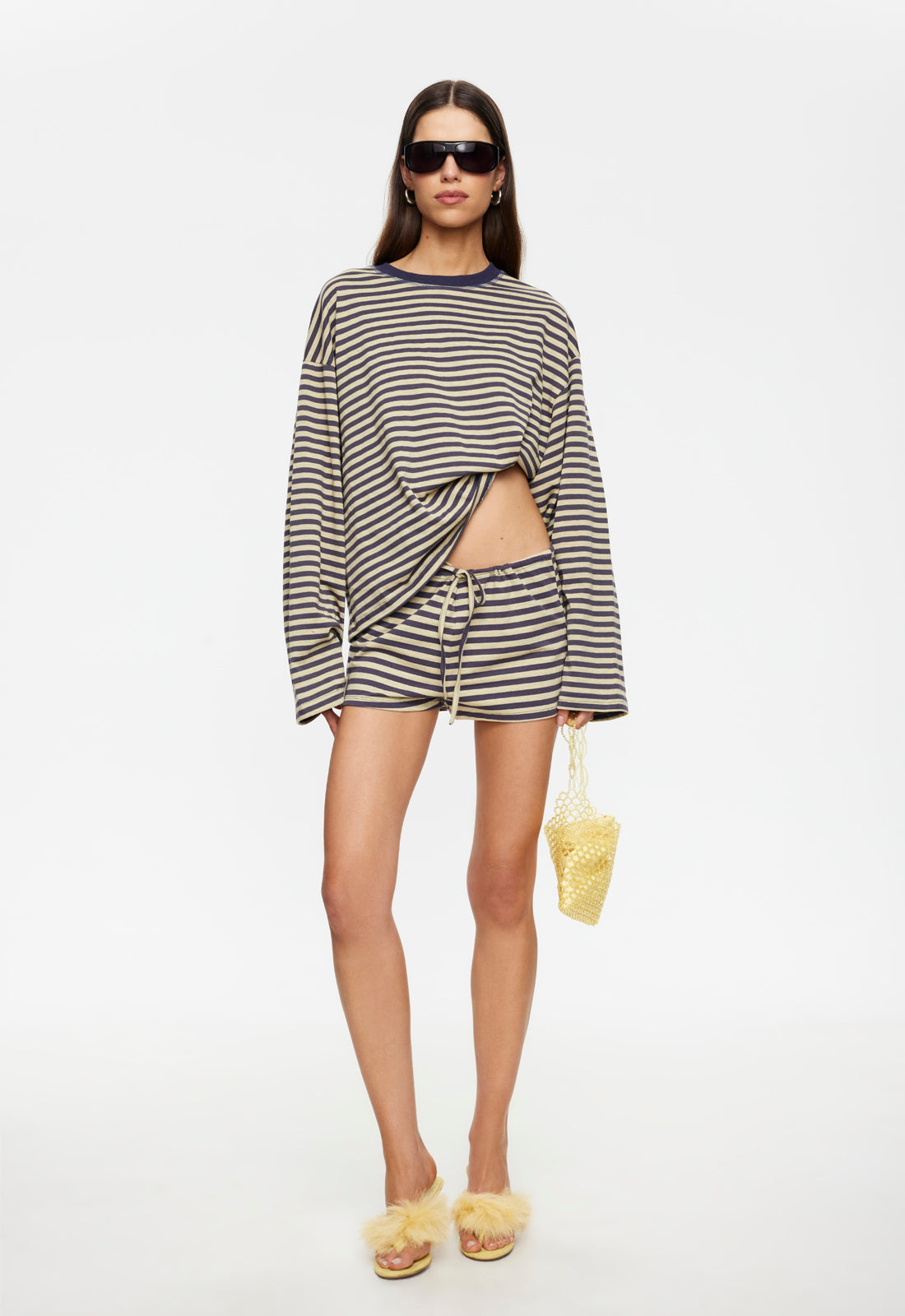 BLOOM LONG SLEEVE - BEIGE STRIPE - Image 2