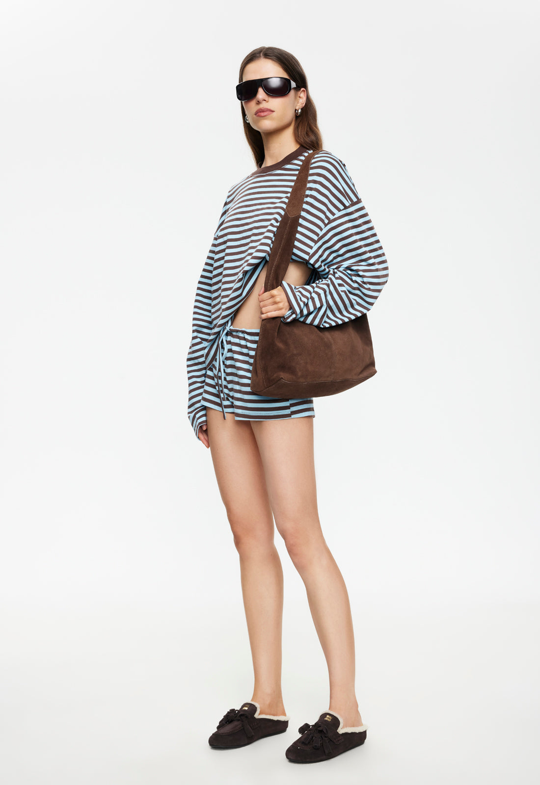 BLOOM LONG SLEEVE - CHOCOLATE SEA STRIPE - Image 3
