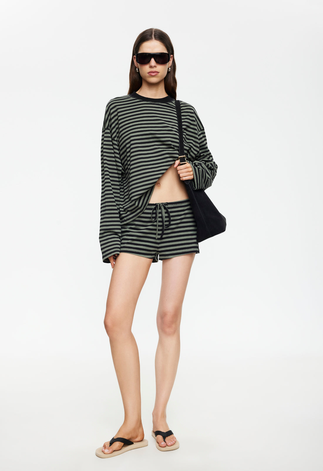 BLOOM LONG SLEEVE - FOREST STRIPE