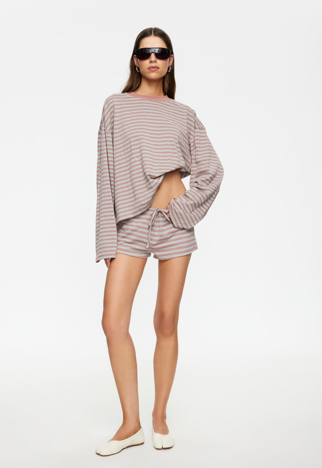 BLOOM LONG SLEEVE - MUTED PASTELS STRIPE - Image 3