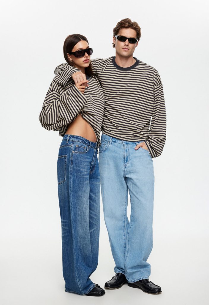 BLOOM LONG SLEEVE - SLATE STRIPE